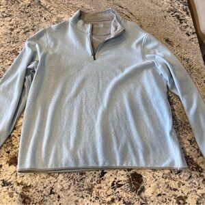 Men's Sky Blue Zip-Up Sweater